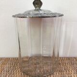 Old glass and silver metal candy