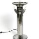 Lampe de table en métal chromé XXL des années 1970 avec abat-jour en métal | Hauteur 75 cm