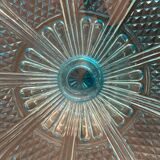 Fruit cup on blue-bubbled glass peder