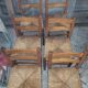 6 rustic oak chairs