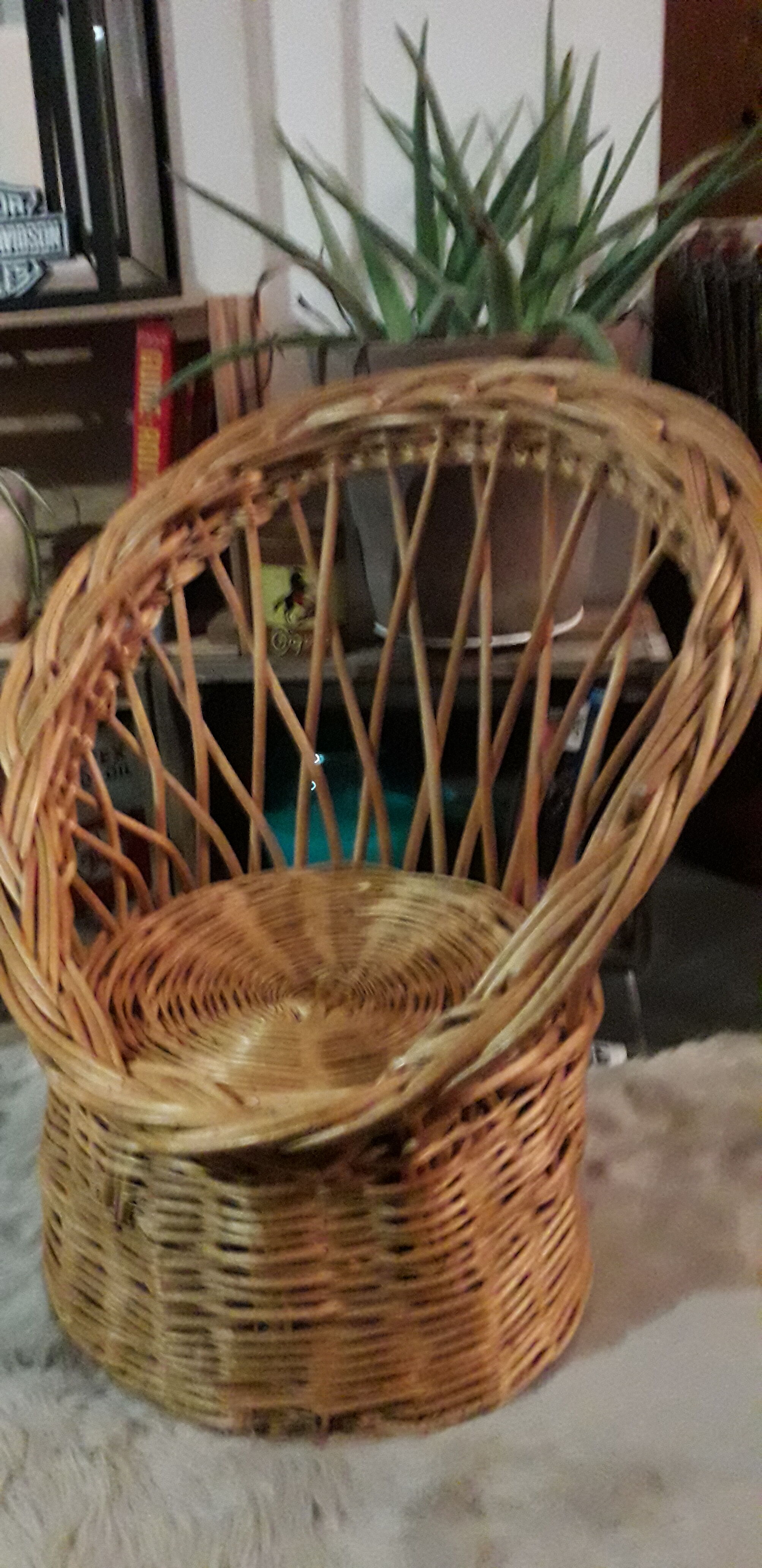 Fauteuil osier enfant
