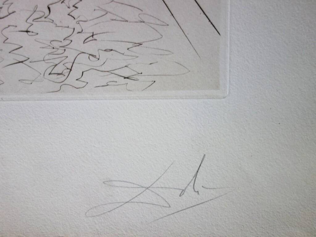 Salvador Dali: City Hall - Original signed etching