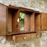Art Deco Style Oak Wall Cabinet, Circa 1940's