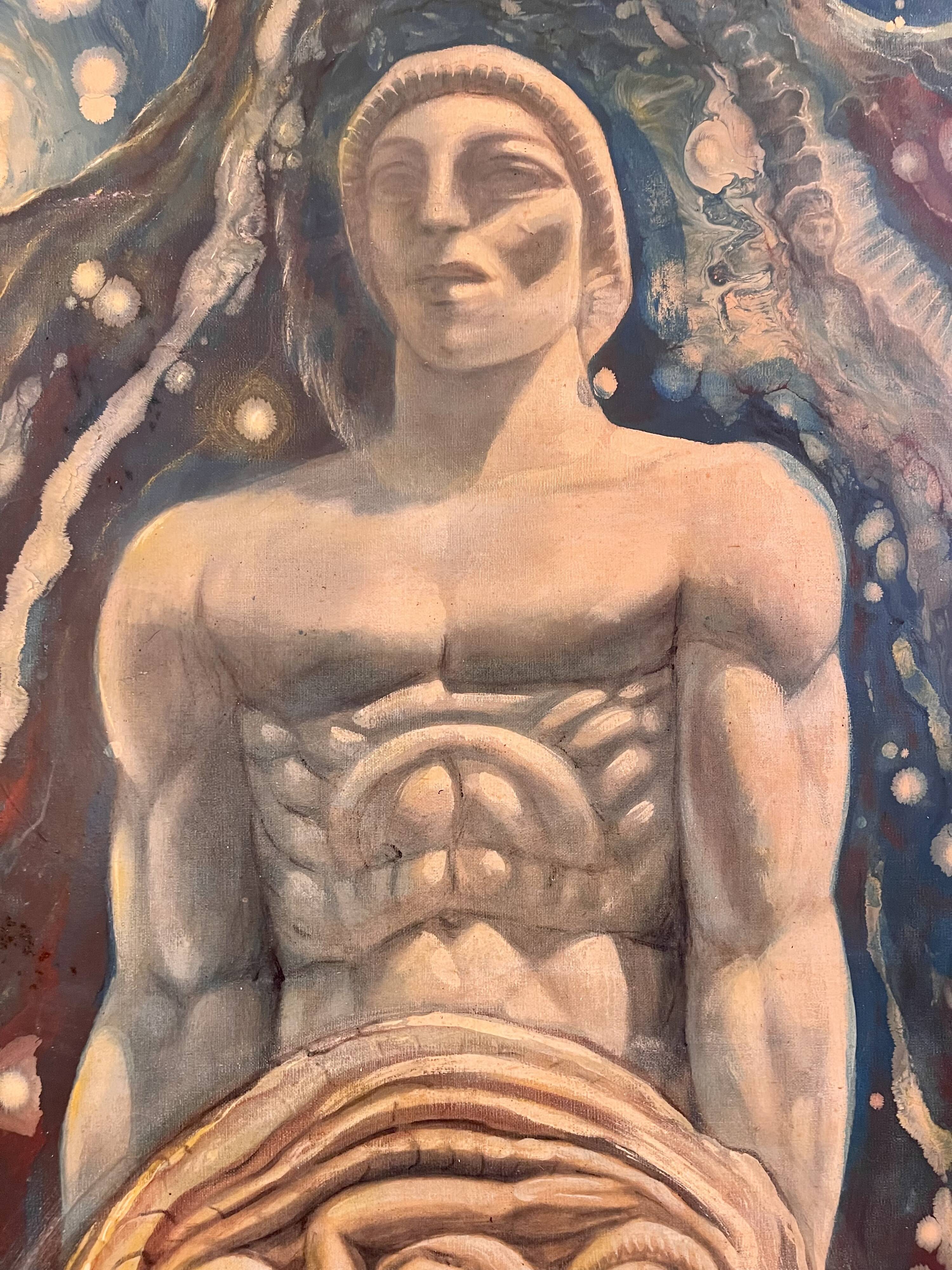 Tableau art déco personnage exotisme, france 1935.