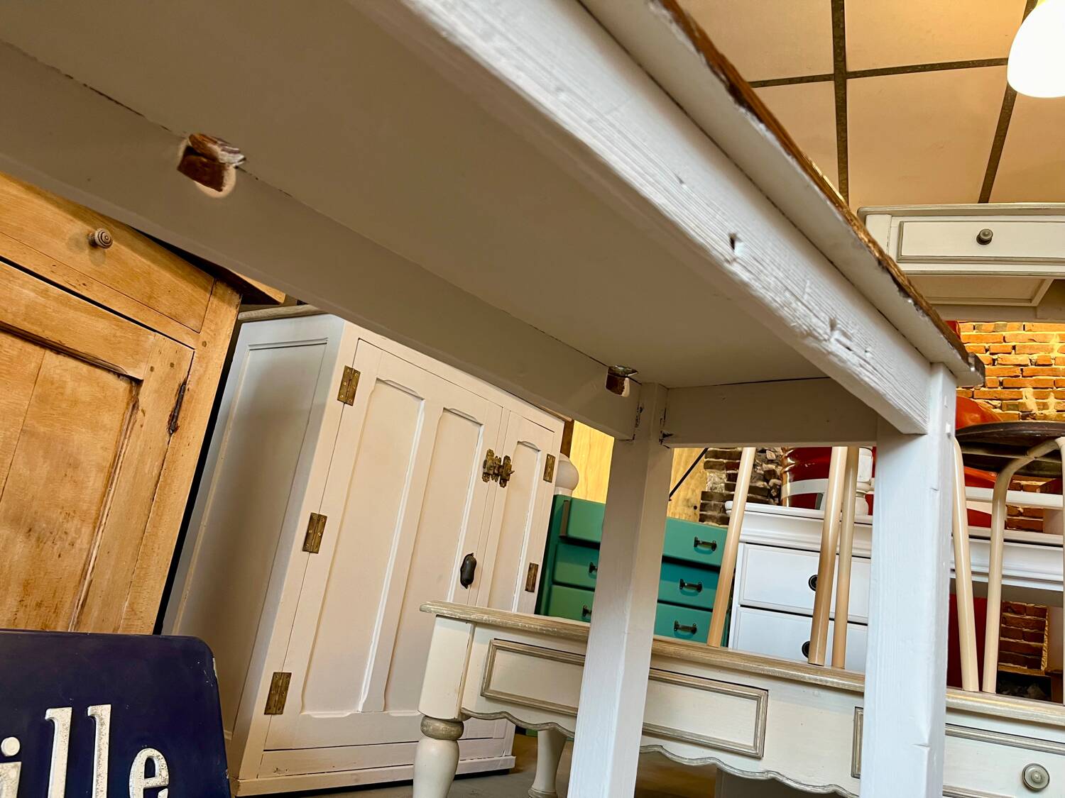 Restored wooden console