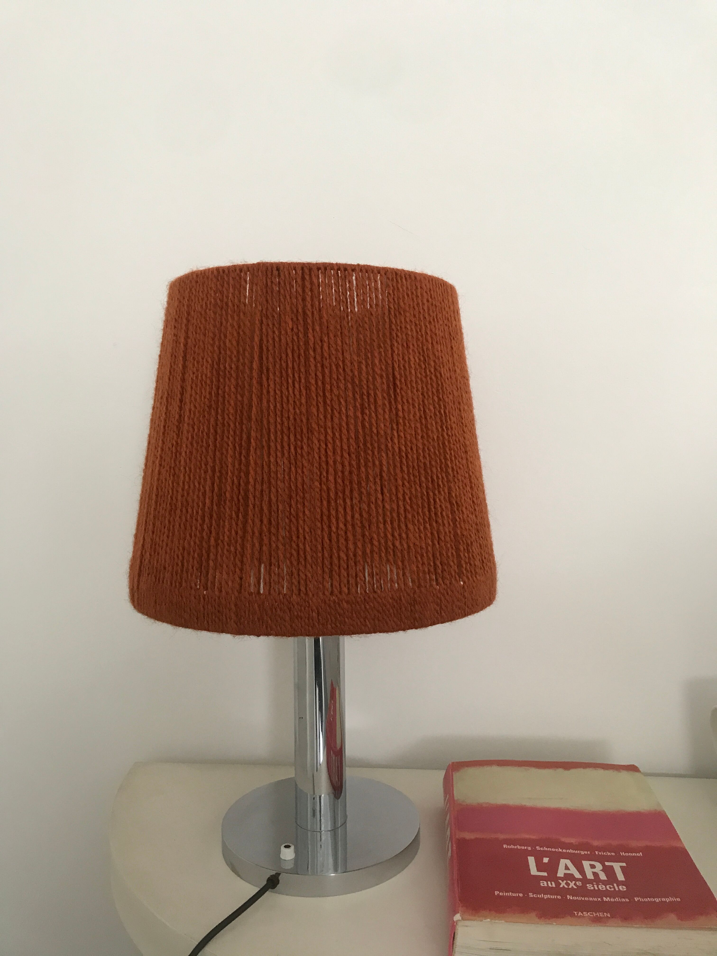 Orange wool lampshade