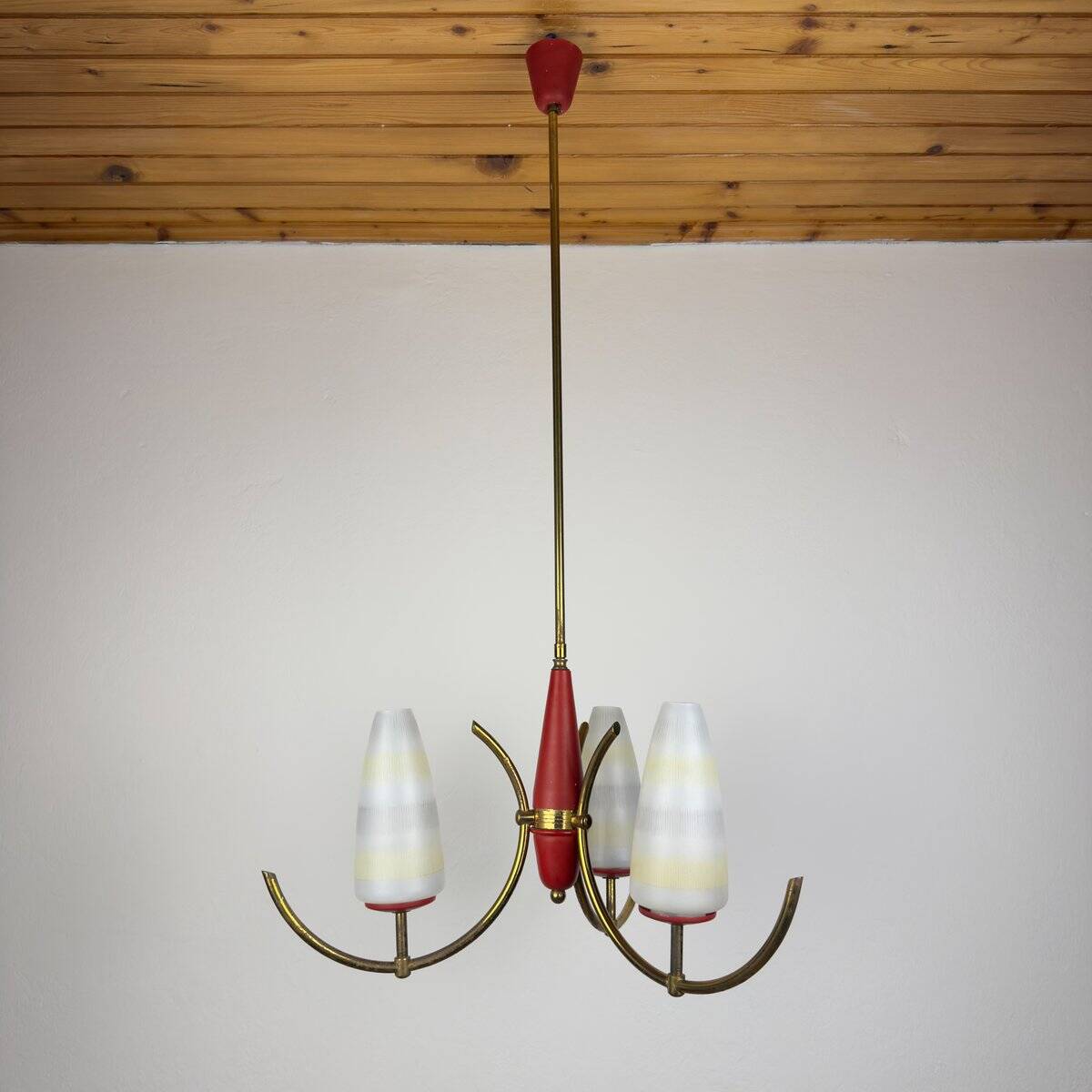 Mid-century chandelier by Stilnovo, Italy, 1940s-1950s.
