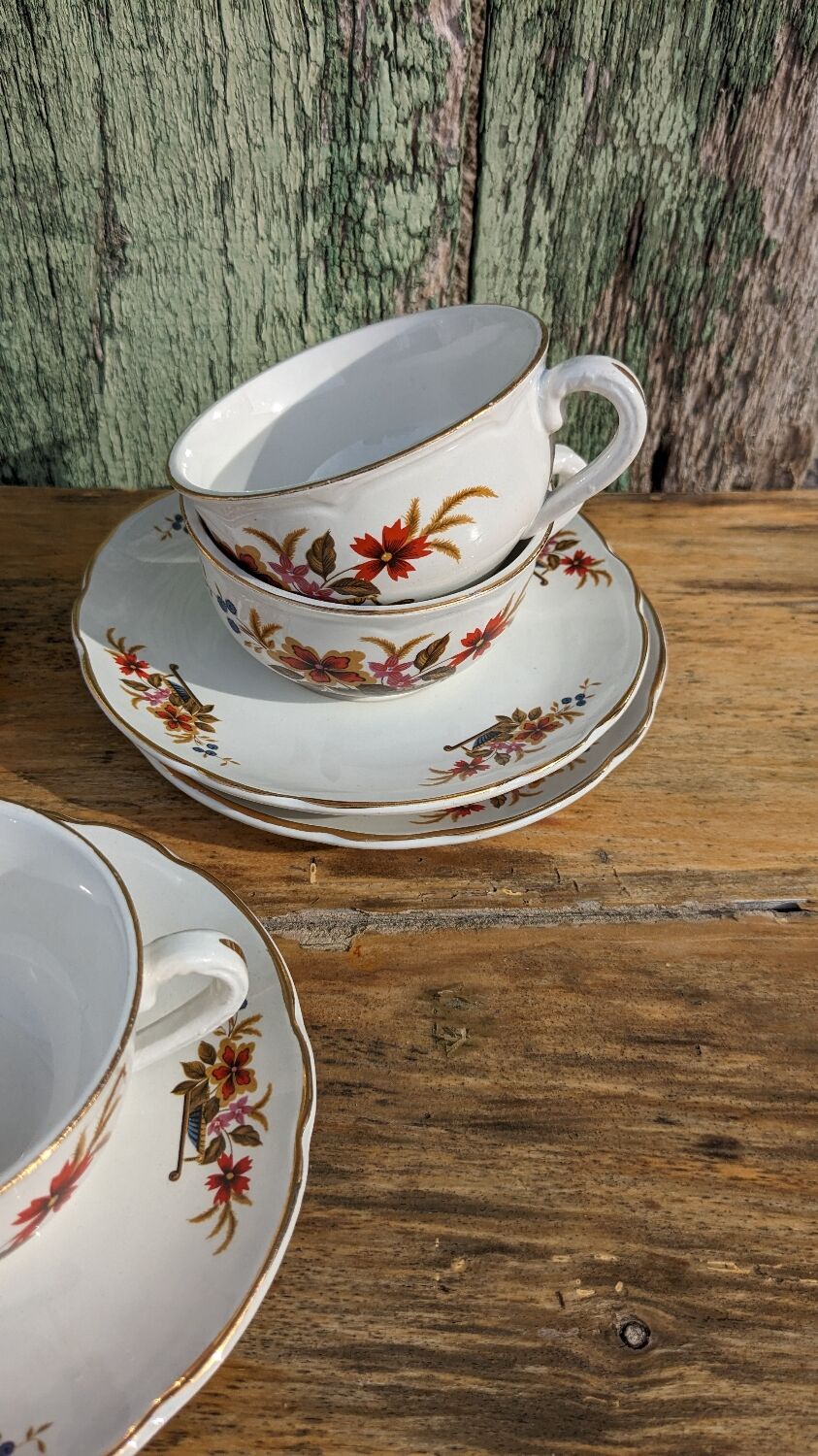 Lot de six tasses Digoin modèle Trouvère
