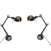 Pair of articulated lamps vintage 1980s industrial design