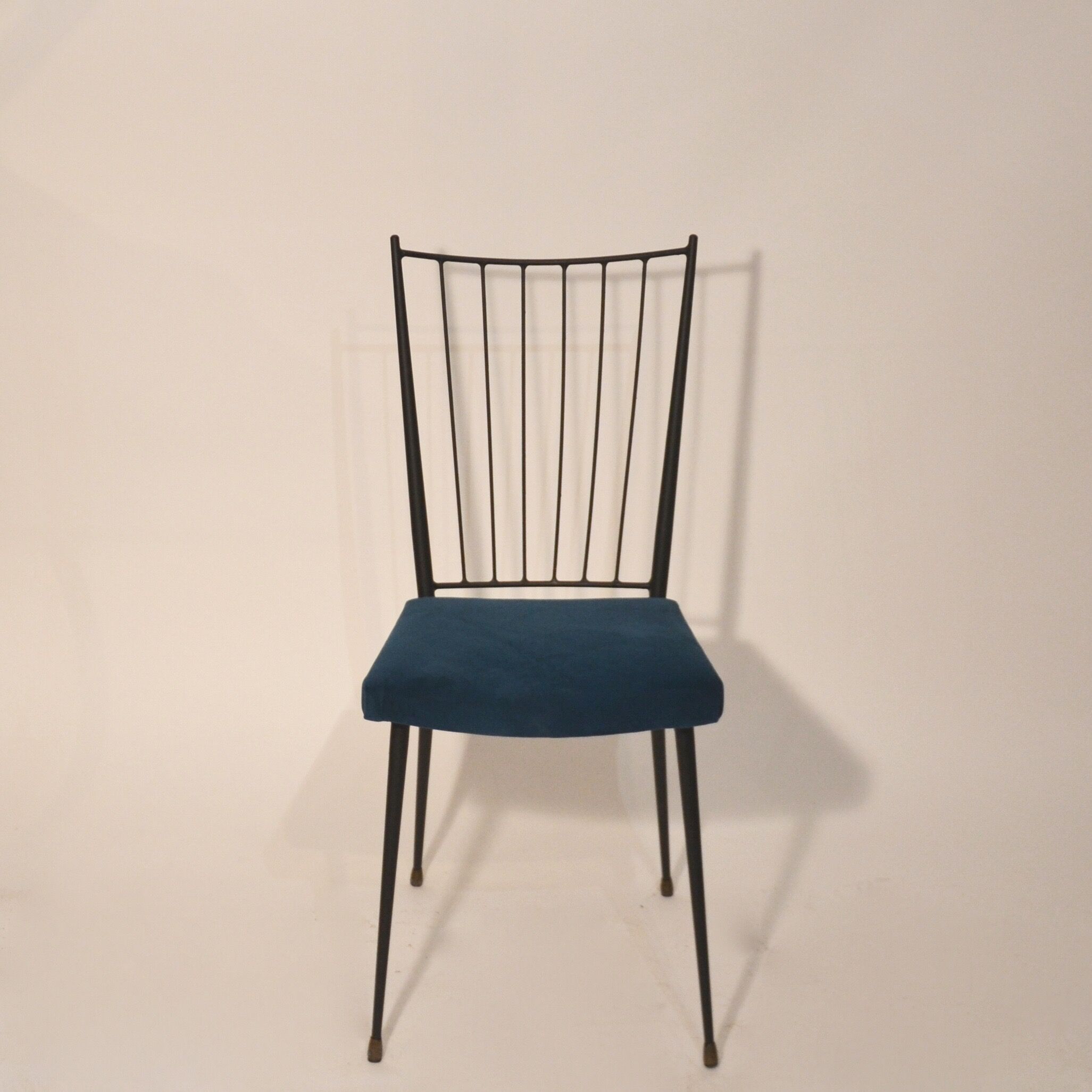 Chair by Colette Gueden in blue velvet