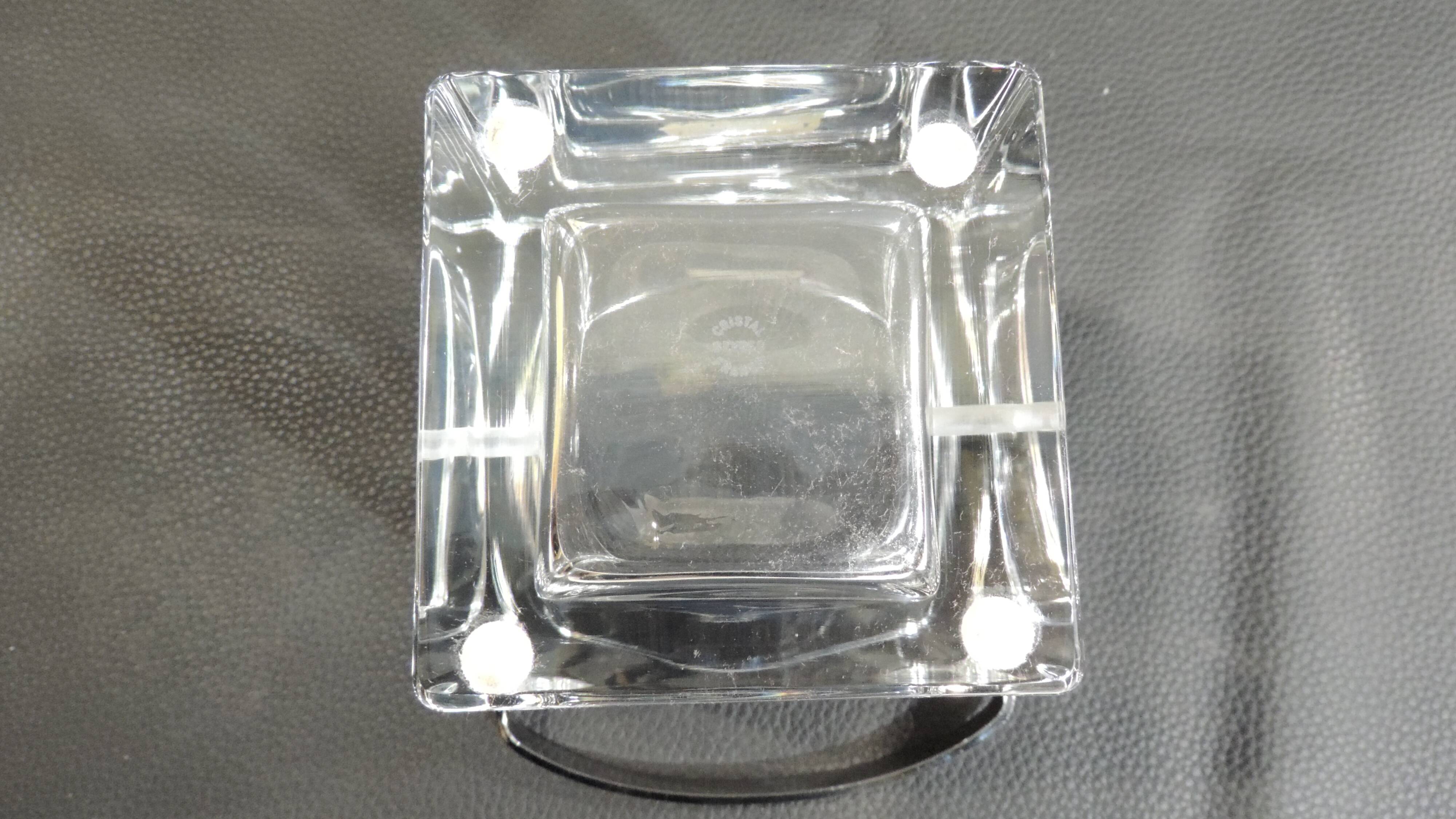 Crystal ice bucket from Sèvres, signed, vintage French design, ice bucket.