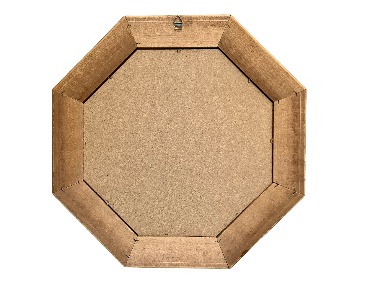 Octagonal mirror in molded wood - French popular work of the twentieth century
