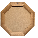 Octagonal mirror in molded wood - French popular work of the twentieth century