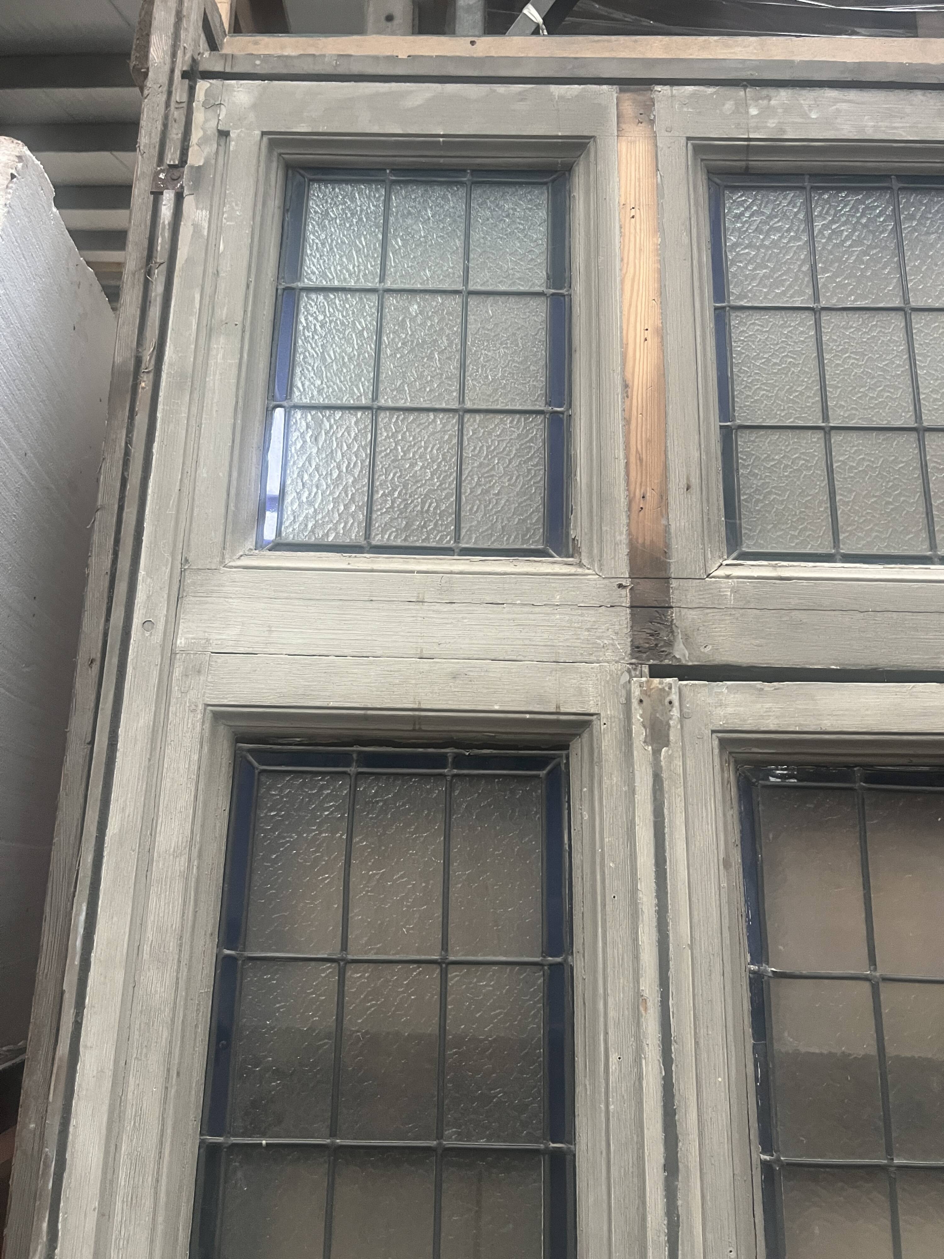 Art Deco stained glass transom window, circa 1900, 20th century