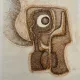 Modern composition drawing 1970 by François de Chabot