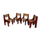 4 vintage Plywood chairs 80s