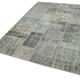 Tapis oriental surteint noué à la main 170 cm x 240 cm tapis patchwork gris
