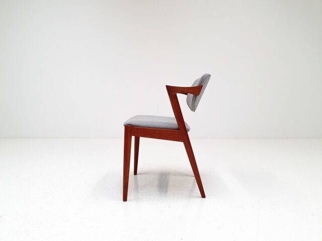 Kai Kristiansen model 42 teak dining chairs for Schou Andersen 1960