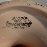 Powder pink fruit bowl-compotier from Digoin Sarreguemines