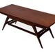 Table basse en teck dans le style de Louis van Teeffelen, années 1960