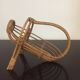 Porte bouteille de table serviteur - rotin osier - vintage