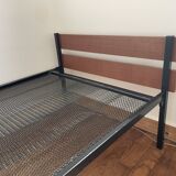 Lit 1 place, daybed en métal et teck Dico Holland, 1960