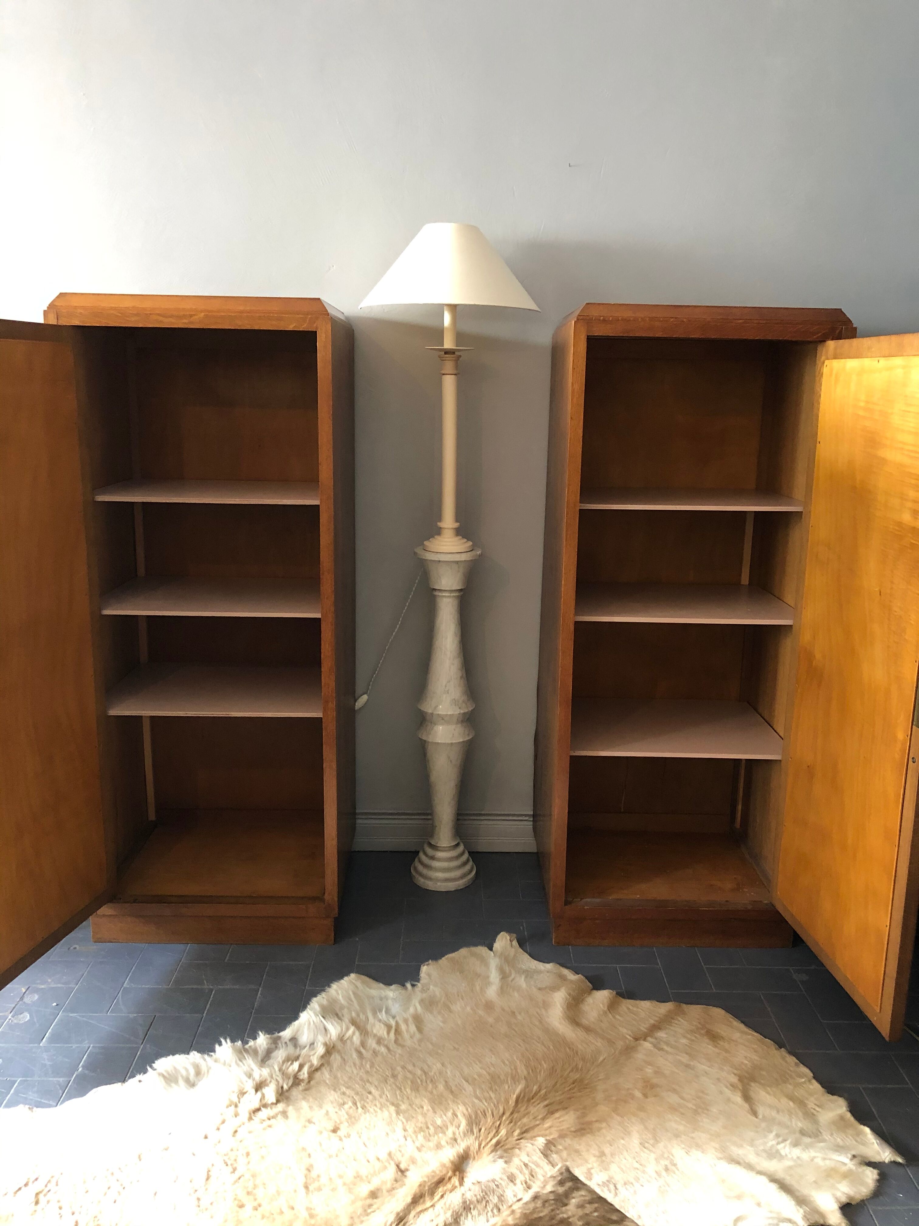 Art deco twin cabinets