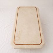 Marble inlaid coffee table, Italian Hollywood Regency style from the 70s.
