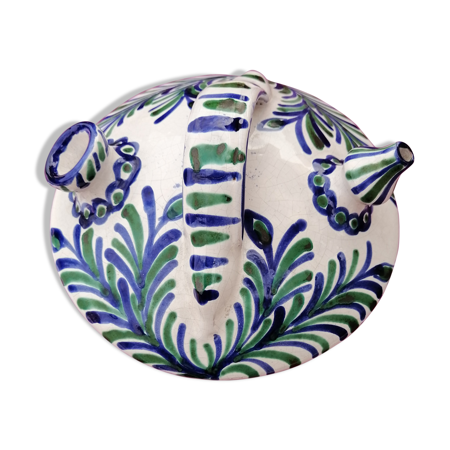 Old vintage gargoulette goat in earth and ceramic