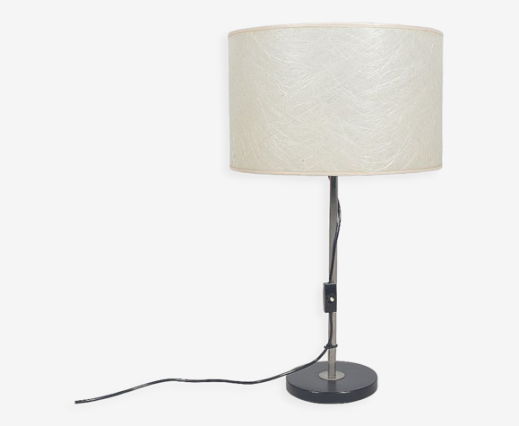 Lampe de bureau vintage avec abat-jour en fibre de verre, années 1970