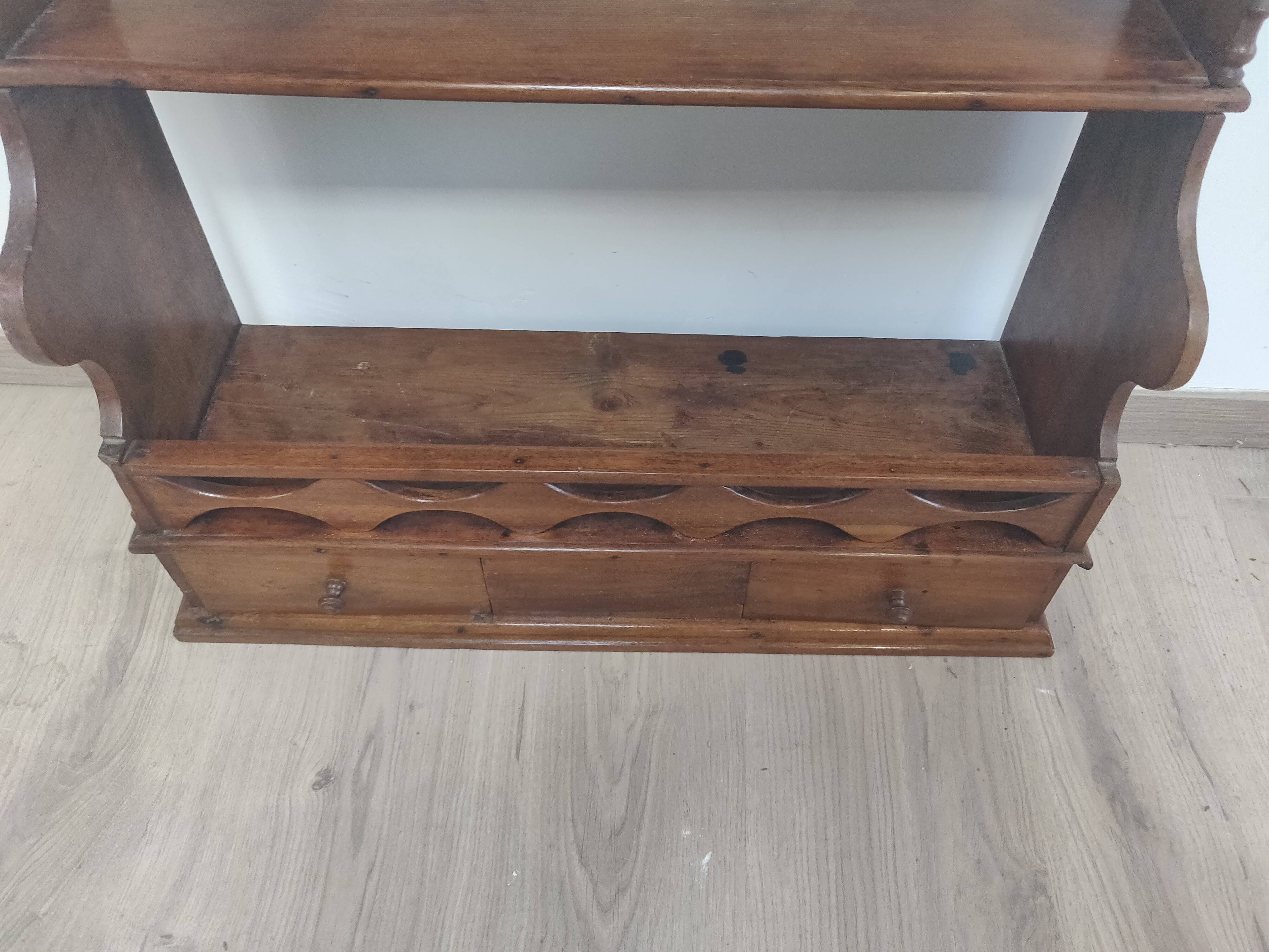 Wall shelf of the nineteenth century carved wood
