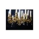 Lustre en bronze doré et cristal, 19 siècle