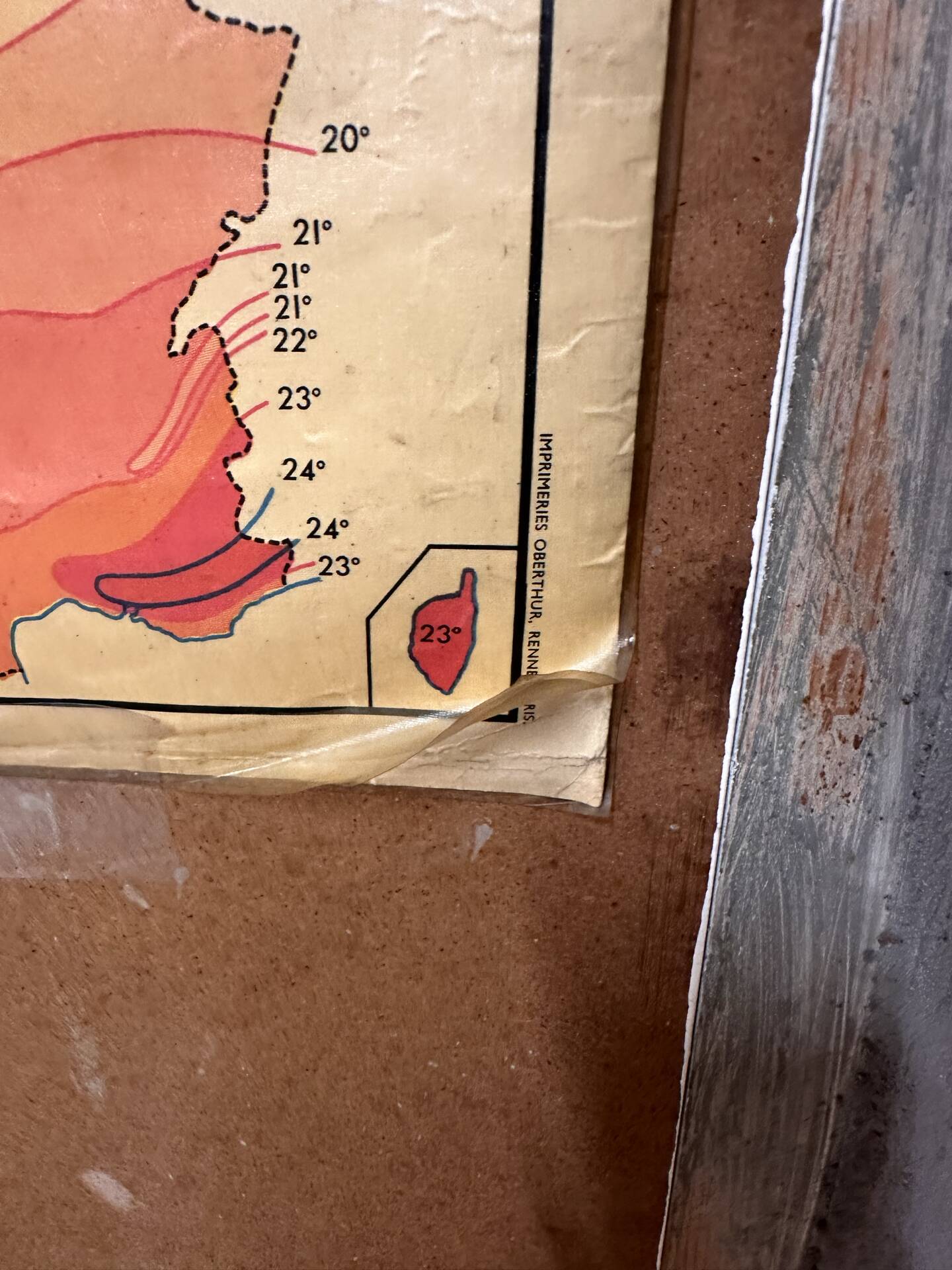Grande carte d’école vintage