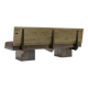 Sculptural Post-Modern Steel Sofa, France 1980s