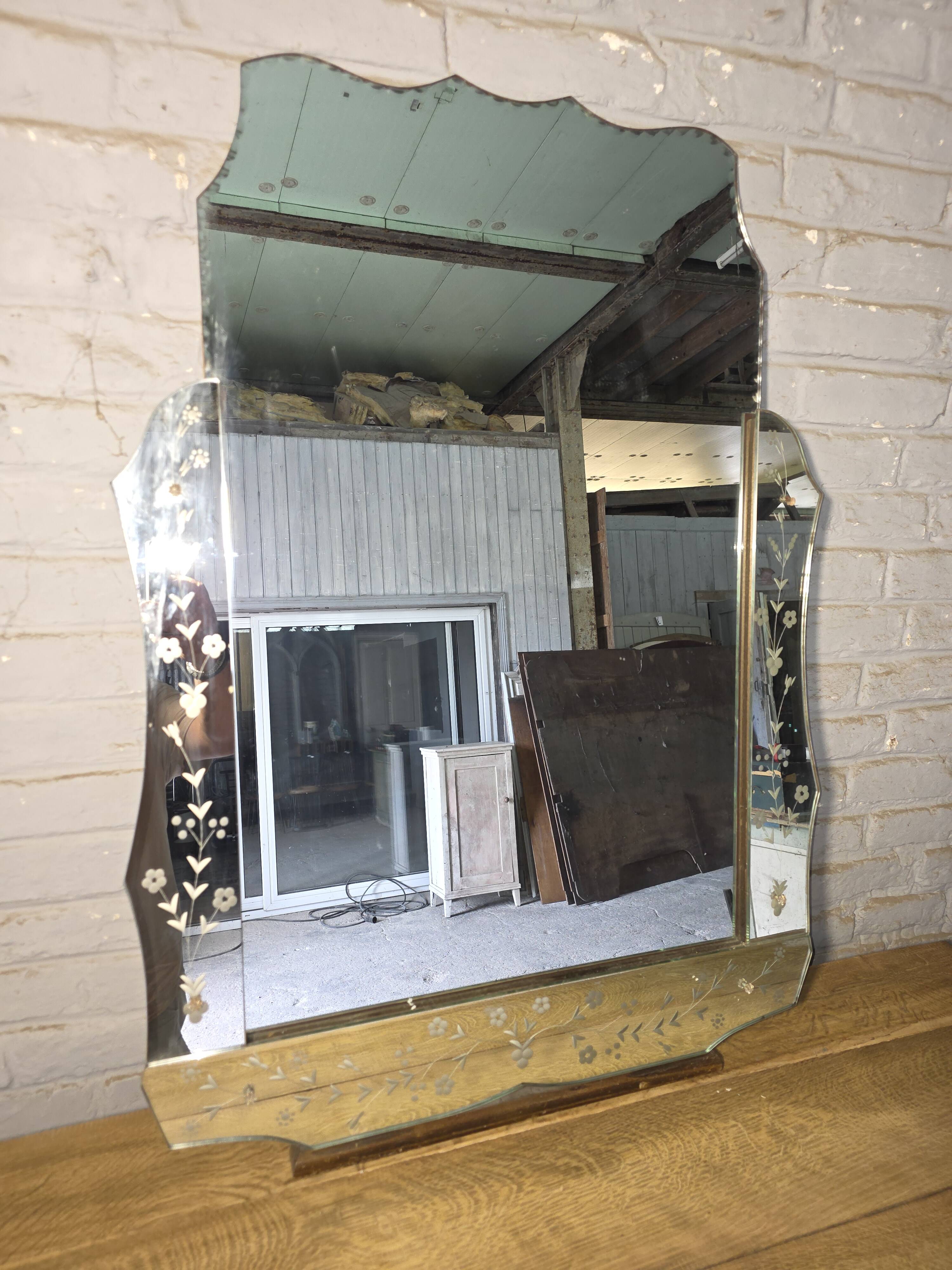 Venetian mirror Art Deco 1930s/40s