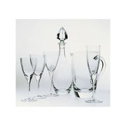 Set of 6 BEAUBOURG white wine glasses in Sèvres crystal signed 19cm