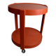 Table d'appoint à roulette / servante / desserte vintage orange - Kastilia