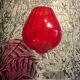 Vase empoli rouge h=34cm