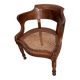 Fauteuil de bureau en bois canné 19e s
