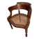 Fauteuil de bureau en bois canné 19e s