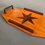 Octagonal top in wood and metal