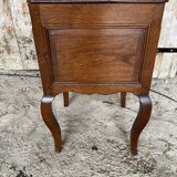Louis XV Nightstand Table Wood Drawer + 19th Century Oak Vintage Case