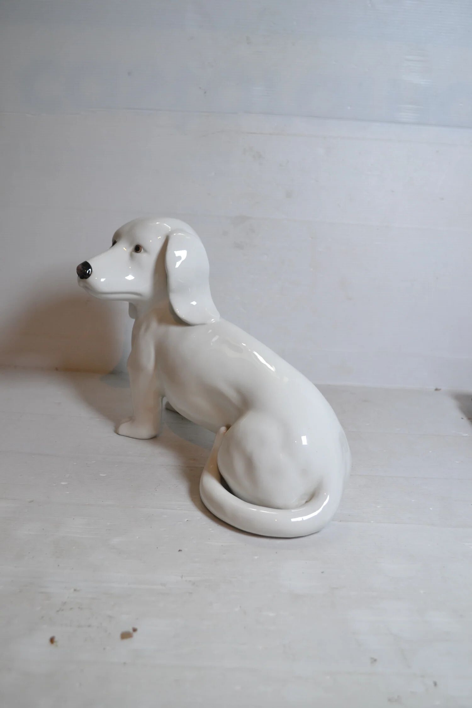 Ceramic dachshund from the 1980s.