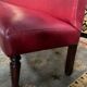 Bistro bench - red skaï brasserie 1900
