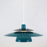 Blue-black lacquered ceiling lamp Denmark 1980
