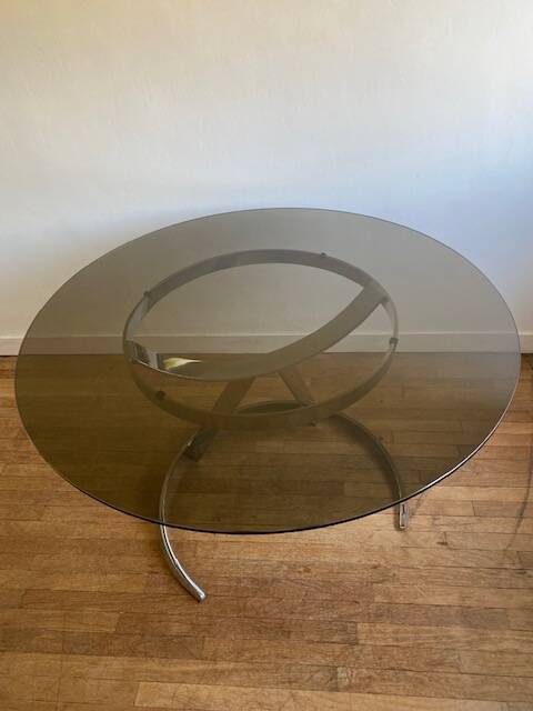 1970s chrome design table