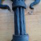 Paire d’appliques en fer forgé Lys de château Français