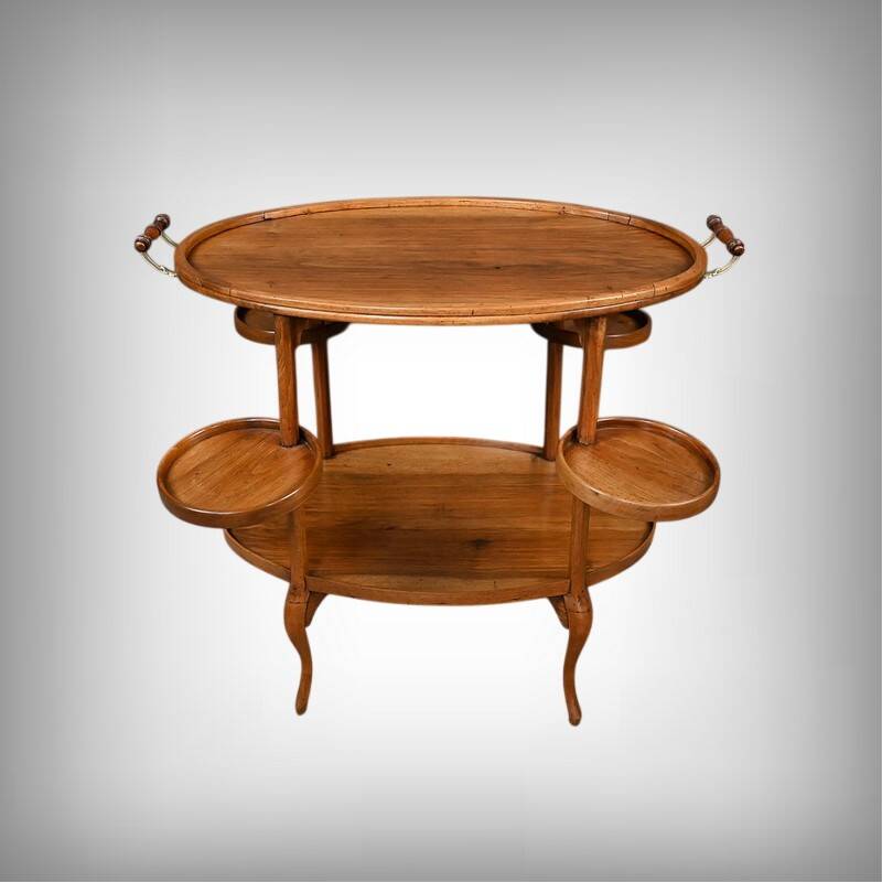 Walnut Salon Dessert Table - Early 20th Century