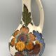 Old porcelain vase royal gouda holland decoration hand signed, 18 cm
