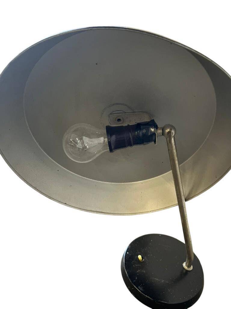 Lampe de table/de bureau vintage noire VEB Narva